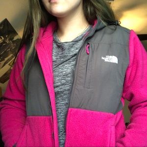 Pink North Face Zip Up size Medium